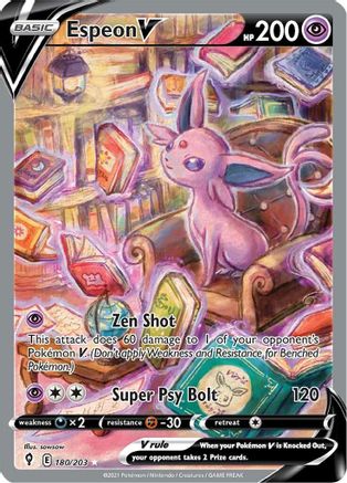 Espeon V (Alternate Full Art) - 180/203 - Ultra Rare - Holofoil