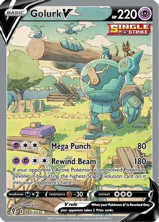 Golurk V (Alternate Full Art) - 182/203 - Ultra Rare - Holofoil