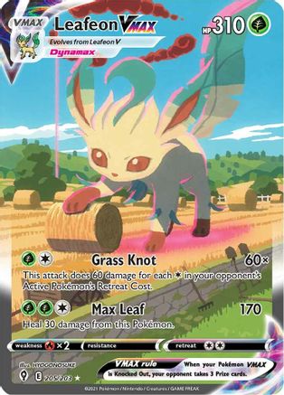 Leafeon VMAX (Alternate Art Secret) - 205/203 - Secret Rare - Holofoil