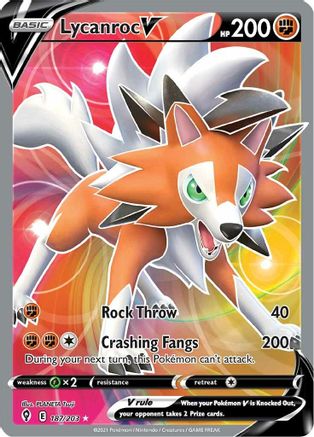 Lycanroc V (Full Art) - 187/203 - Ultra Rare - Holofoil