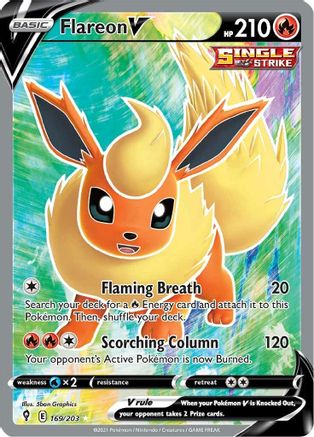 Flareon V (Full Art) - 169/203 - Ultra Rare - Holofoil