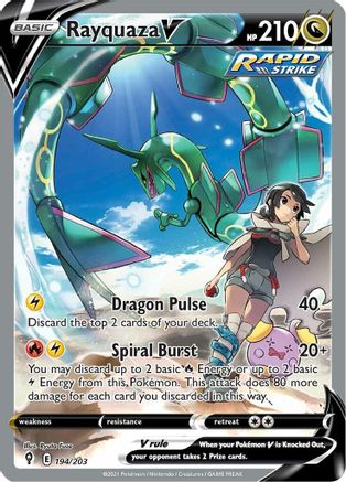 Rayquaza V (Alternate Full Art) - 194/203 - Ultra Rare - Holofoil