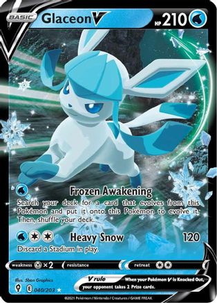 Glaceon V - 040/203 - Ultra Rare - Holofoil