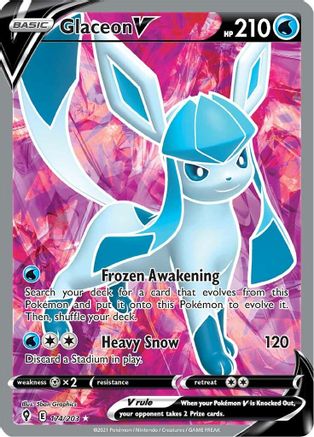Glaceon V (Full Art) - 174/203 - Ultra Rare - Holofoil