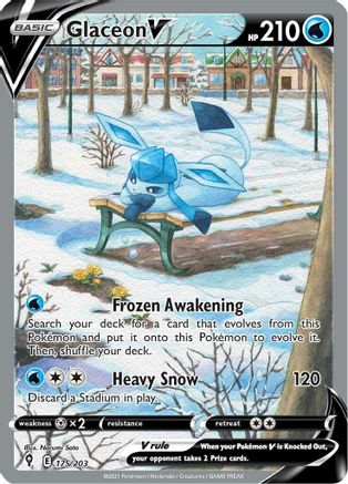 Glaceon V (Alternate Full Art) - 175/203 - Ultra Rare - Holofoil