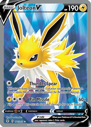 Jolteon V (Full Art) - 177/203 - Ultra Rare - Holofoil