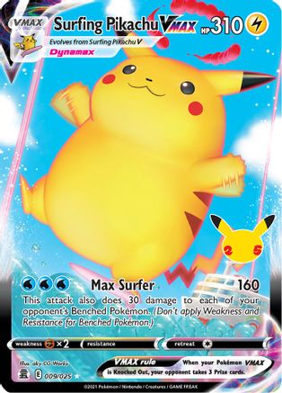 Surfing Pikachu VMAX - 009/025 - Ultra Rare - Holofoil