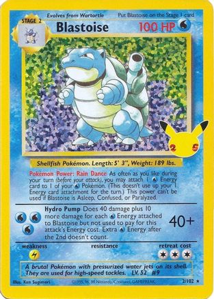 Blastoise - 002/102 - Classic Collection - Holofoil