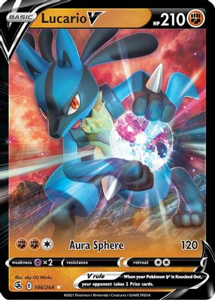 Lucario V - 146/264 - Ultra Rare - Holofoil