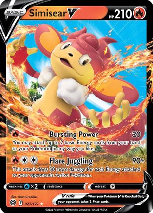 Simisear V - 027/172 - Ultra Rare - Holofoil