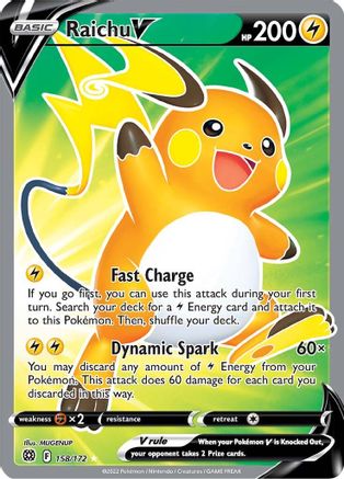 Raichu V (Full Art) - 158/172 - Ultra Rare - Holofoil