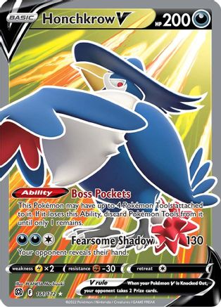 Honchkrow V (Full Art) - 161/172 - Ultra Rare - Holofoil