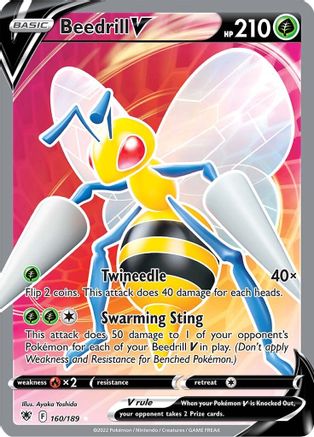 Beedrill V (Full Art) - 160/189 - Ultra Rare - Holofoil