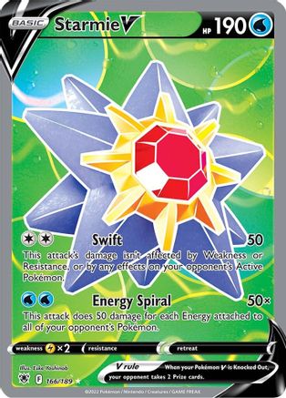 Starmie V (Full Art) - 166/189 - Ultra Rare - Holofoil