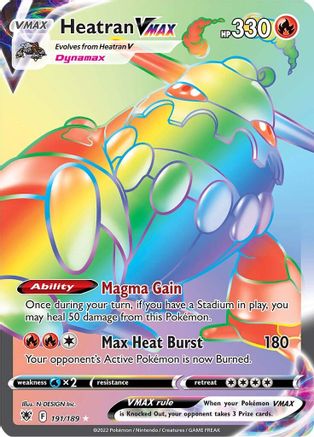 Heatran VMAX (Secret) - 191/189 - Secret Rare - Holofoil