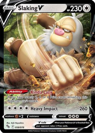 Slaking V - 058/78 - Ultra Rare - Holofoil