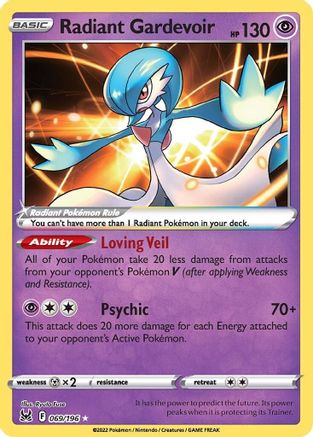 Radiant Gardevoir - 069/196 - Radiant Rare - Holofoil