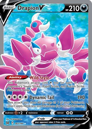 Drapion V (Full Art) - 182/196 - Ultra Rare - Holofoil