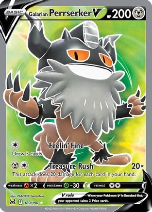 Galarian Perrserker V (Full Art) - 183/196 - Ultra Rare - Holofoil