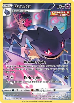 Banette - TG07/TG30 - Ultra Rare - Holofoil