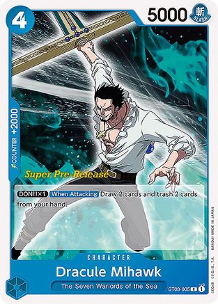 Dracule Mihawk (ST03-005) Super Pre-Release - Common