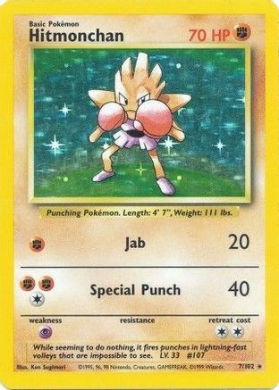 Hitmonchan - 007/102 - Holo Rare - Holofoil