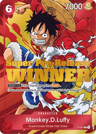 Monkey.D.Luffy (Super pré-lancement) [Gagnant] (P-001) - Promo