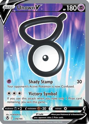 Unown V (Full Art) - 176/195 - Ultra Rare - Holofoil