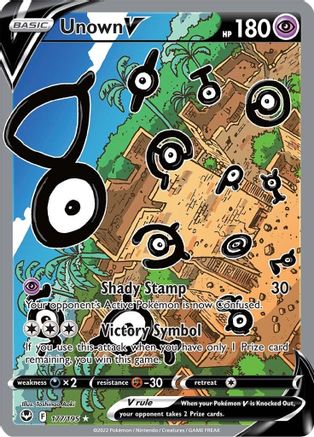 Unown V (Alternate Full Art) - 177/195 - Ultra Rare - Holofoil
