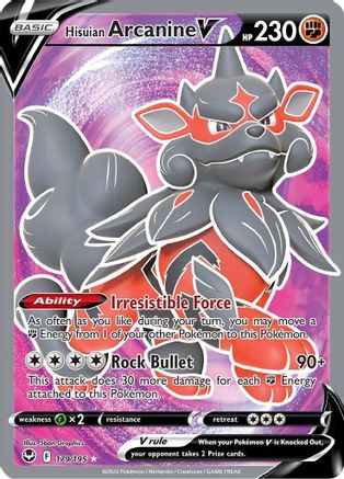 Hisuian Arcanine V (Full Art) - 179/195 - Ultra Rare - Holofoil
