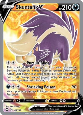 Skuntank V (Full Art) - 180/195 - Ultra Rare - Holofoil