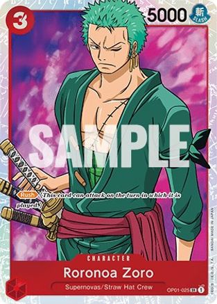 Roronoa Zoro (025) (OP01-025) - Super Rare