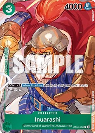 Inuarashi (Box Topper) (OP01-034) - Common