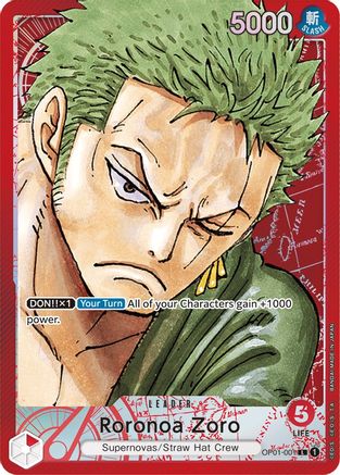 Roronoa Zoro (001) (Parallel) (OP01-001) - Leader