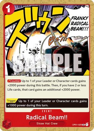 Radical Beam!! (OP01-029) - Uncommon