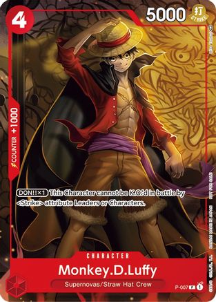Monkey.D.Luffy - P-007 (Tournament Pack Vol. 1) (P-007) - Promo