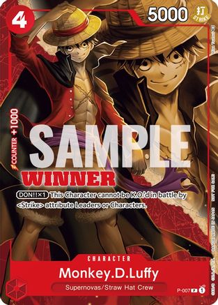 Monkey.D.Luffy - P-007 (Winner Pack Vol. 1) (P-007)  -  Promo