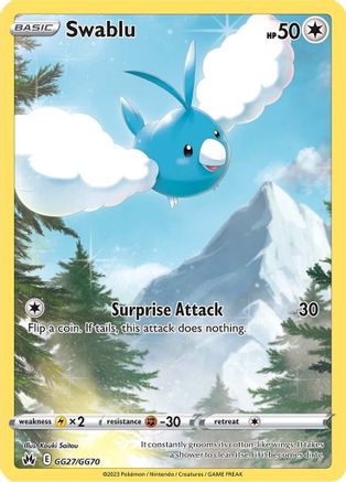 Swablu - GG27/70 - Ultra Rare - Holofoil