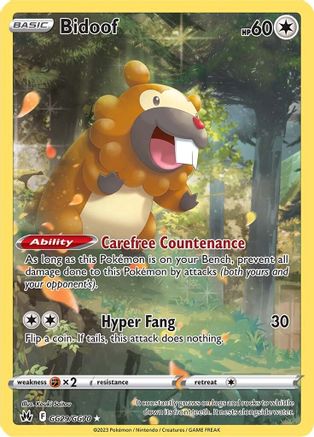 Bidoof - GG29/GG70 - Ultra Rare - Holofoil