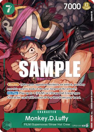 Monkey.D.Luffy (041) (Alternate Art) (OP02-041) - Rare