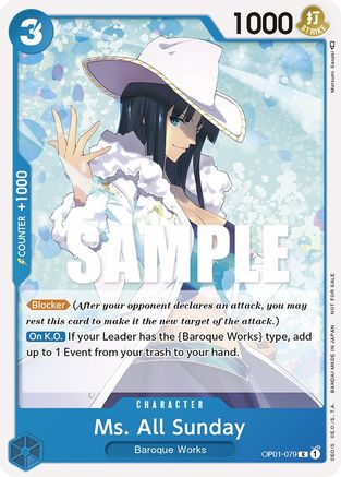 Mme All Sunday (Pack Promotionnel 2023) (OP01-079) - Promo