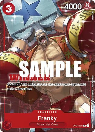 Franky (Pack Tournoi Vol. 2) [Vainqueur] (OP01-021) - Promo