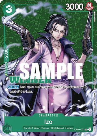 Izo (Pack Tournoi Vol. 2) [Gagnant] (OP01-033) - Promo