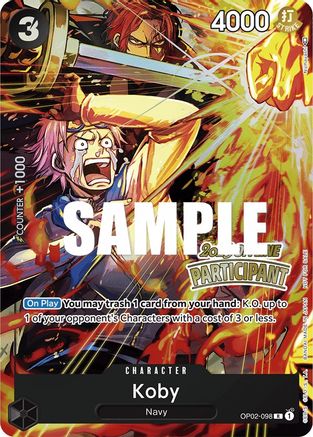Koby (Offline Régional 2023) [Participant] (OP02-098) - Promo