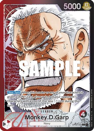 Monkey.D.Garp (002) (Alternate Art) (OP02-002) - Leader