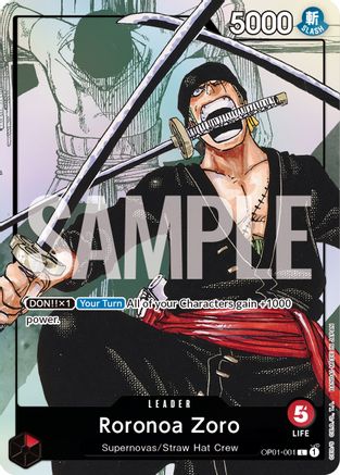 Roronoa Zoro - OP01-001 (Alternate Art) (OP01-001)  -  Promo