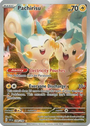 Pachirisu - 208/198  - Illustration Rare - Holofoil