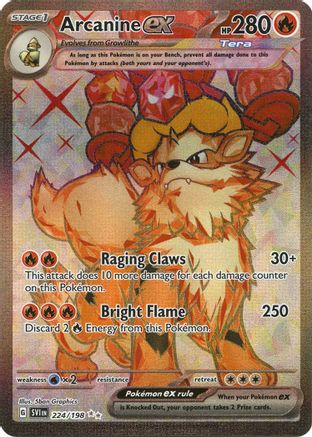 Arcanine ex - 224/198  - Ultra Rare - Holofoil