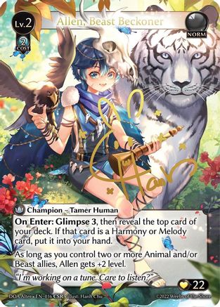 Allen, Beast Beckoner (CSR) (016) -  Collector Super Rare Foil
