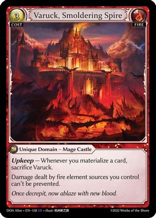 Varuck, Smoldering Spire (158) -  Super Rare